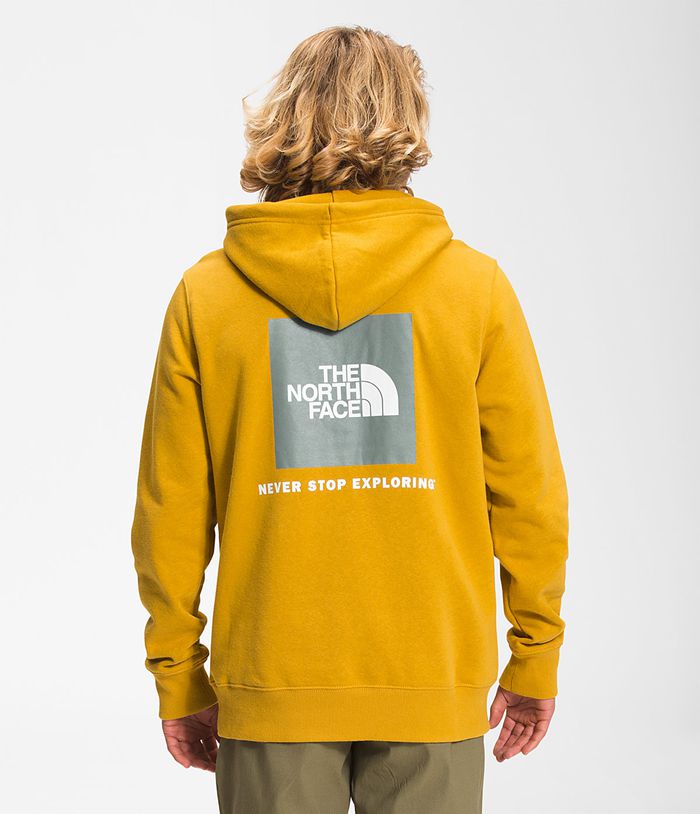 The North Face Mens Hoodie Box NSE Pullover 841CWENZX - Yellow